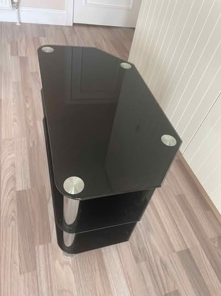 Photo of free Black glass TV stand (Combe Down, Bath.) #3