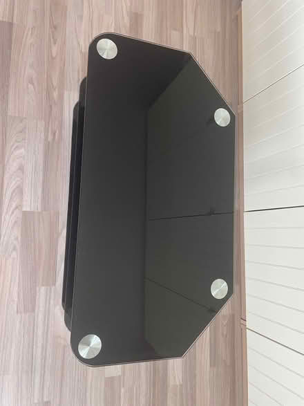 Photo of free Black glass TV stand (Combe Down, Bath.) #4