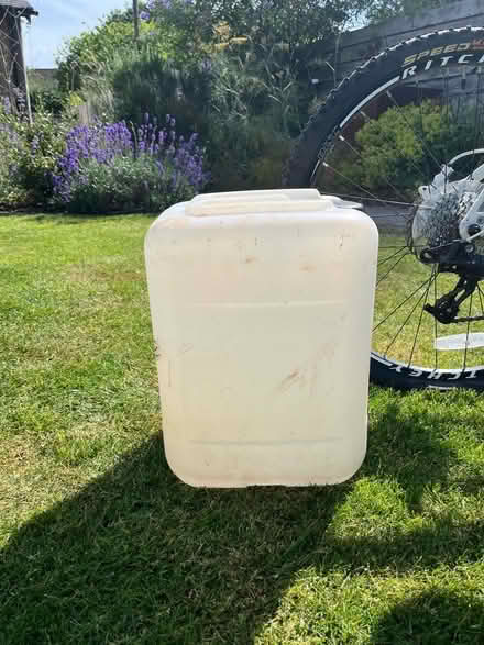 Photo of free Plastic liquid container with lid (Hitchin Herts) #1