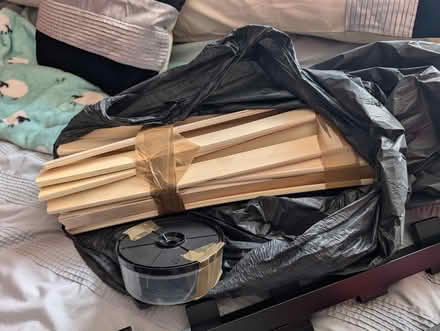 Photo of free Faux leather bed (Stewartby) #3