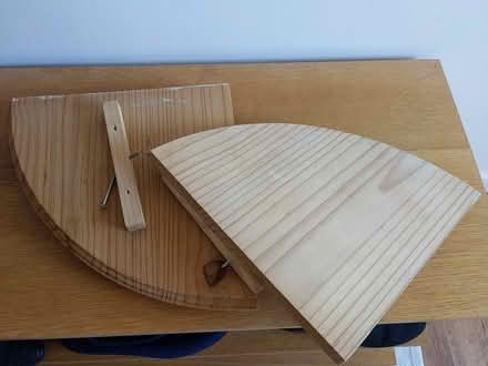 Photo of free Corner wood shelves (Ewell KT19) #1