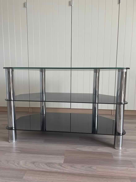 Photo of free Black glass TV stand (Combe Down, Bath.) #1