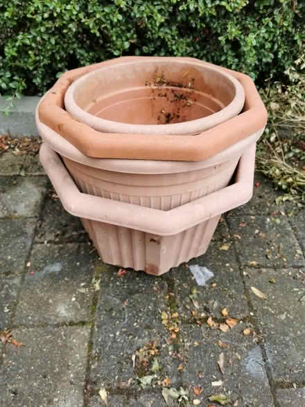 Photo of free 4 Large plastic plant pots (M35 Failsworth, Manchester) #1