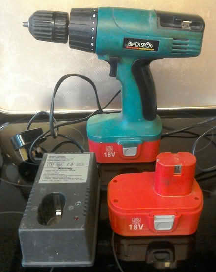 Photo of free Old faulty 18v Battery / Screwdriver drill & spare battery (Harborne B32) #1