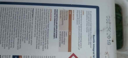 Photo of free Cement waterproofing additive (Sherrard's Green WR14) #1