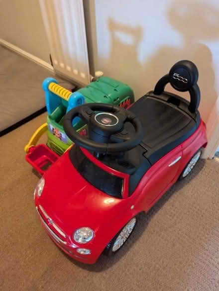 Photo of free Kids sit-on car and recycling truck (Middlestone Moor DL16) #1