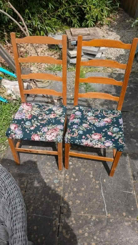 Photo of free 2 wooden chairs (Harefield) #1