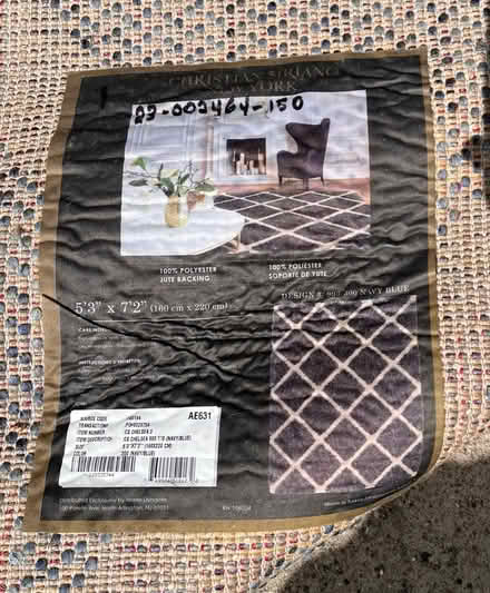 Photo of free Blue shag rug (Edgebrook) #2