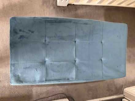 Photo of free Green velvet ottoman (PR5 Bamber bridge) #1