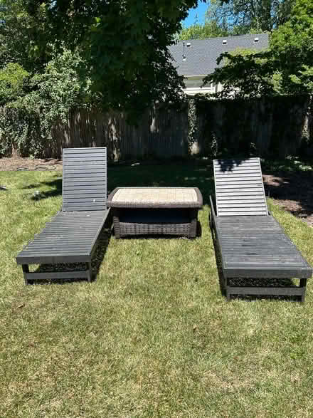 Photo of free Outdoor Chaise Lounge Chairs/Table (Winnetka) #1