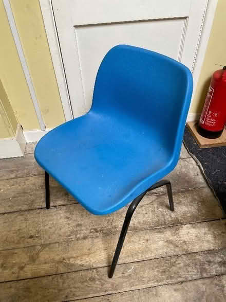 Photo of free Blue plastic stacking chair (Presteigne LD8) #1
