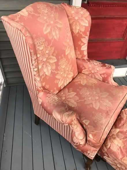 Photo of free Chair and ottoman (41 Hodges Avenue. Taunton) #2