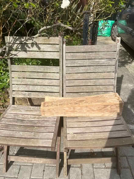 Photo of free 2 garden chairs (Clapham SW4) #2