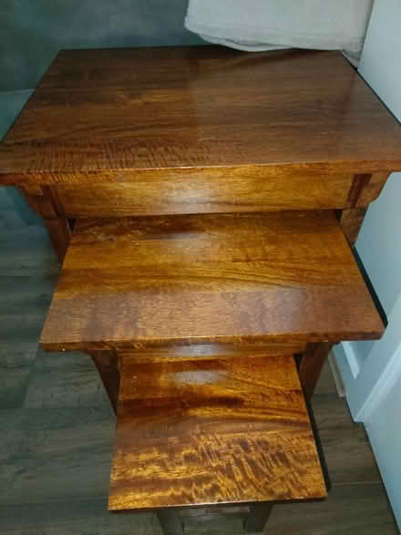 Photo of free Mango wood nest of tables (TN23) #2