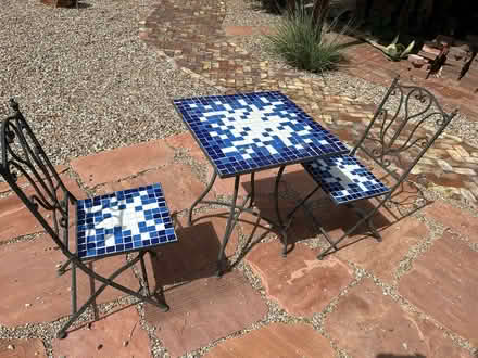 Photo of free 2 chair and table bistro patio set (Campbell and Grant) #2