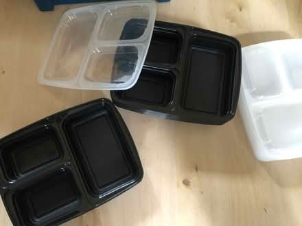 Photo of free 10 Iglu 3-compartment food containers and lids (Strawberry Hill TW1) #1