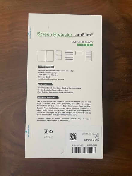 Photo of free Nintendo Switch screen cover (Lawrence and El Camino) #2