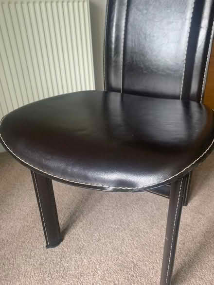 Photo of free 2 faux leather dinning chairs black (Northchurch HP4) #3
