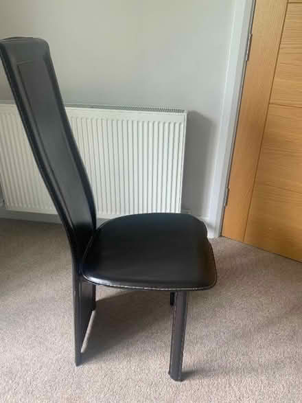 Photo of free 2 faux leather dinning chairs black (Northchurch HP4) #2
