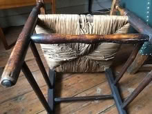Photo of free 19th century rush-seated ladder-back armchair (Middlefield Farm OX28) #1