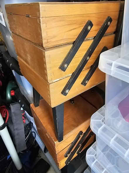Photo of free Two old fashion sewing boxes (Woodside CR0) #1
