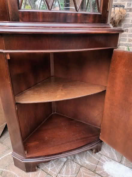 Photo of free Pair of corner display cabinets (with lights and keys) (Bagshot GU19) #3