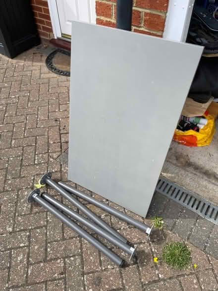 Photo of free IKEA table with metal legs (Lightwater GU18) #1