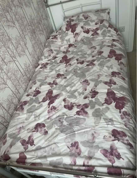 Photo of free Single bed metal used matress (Camborne) #1