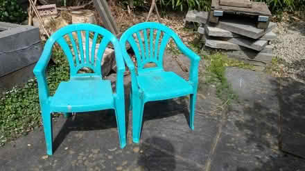 Photo of free 2 small plastic childrens chairs (Harefield) #1