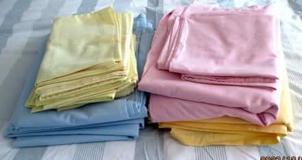 Photo of free Double sheets, several colours. Super condition (Pebsham TN40) #1