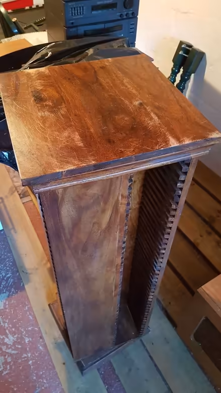 Photo of free Rotating CD storage unit - solid wood (AB32) #2
