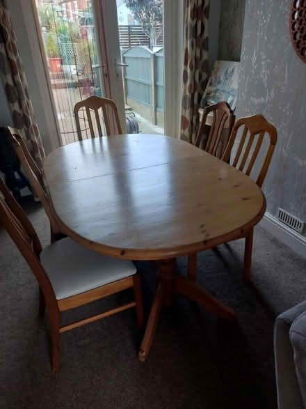 Photo of free Extending table and 5 chairs (NG16) #1