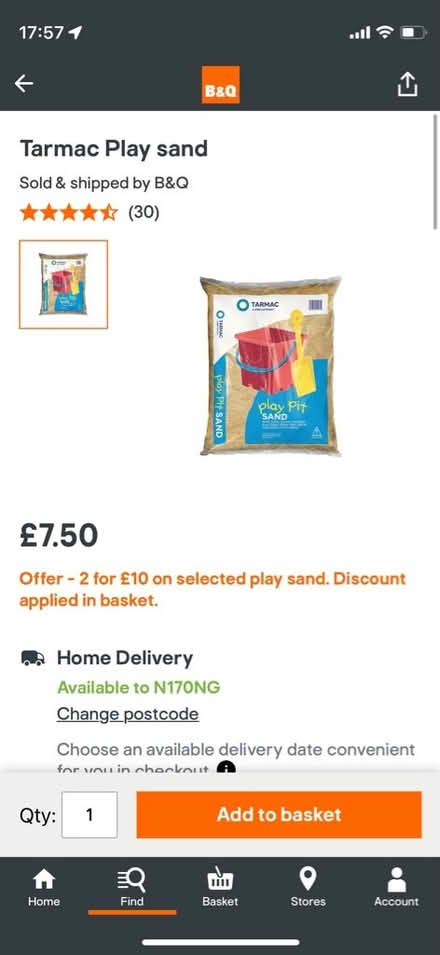 Photo of free Bag of play pit sand (Tottenham, N17 0) #2