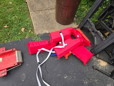 Photo of free adult life vests (on porch) #1