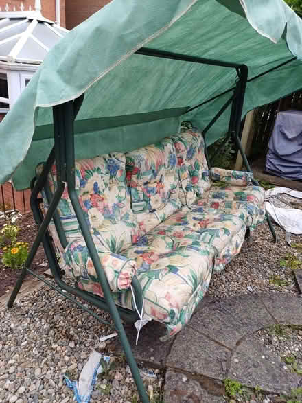 Photo of free Garden Swing with cushions and cover (Ellesmere SY12) #1