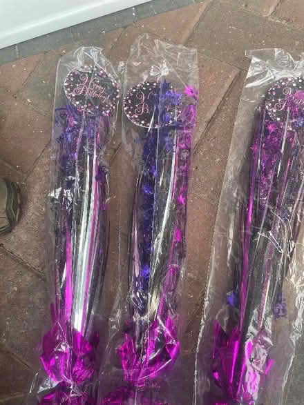 Photo of free Purple sparkly Happy Birthday table decorations (North Ascot SL5) #2