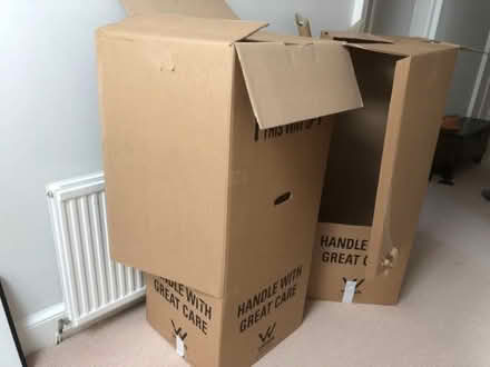 Photo of free Two portable cardboard wardrobe boxes (Broughton Street EH3) #1