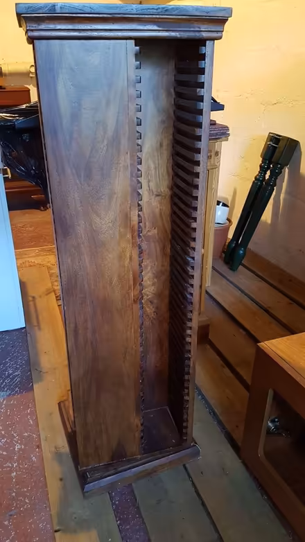Photo of free Rotating CD storage unit - solid wood (AB32) #1