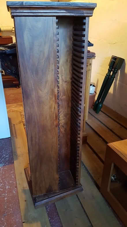 Photo of free Rotating CD storage unit - solid wood (AB32) #1