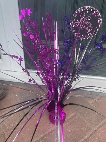 Photo of free Purple sparkly Happy Birthday table decorations (North Ascot SL5) #1