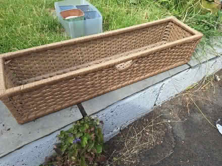 Photo of free Long slim wicker drawer/ storage (Kingscourt, Stroud) #1