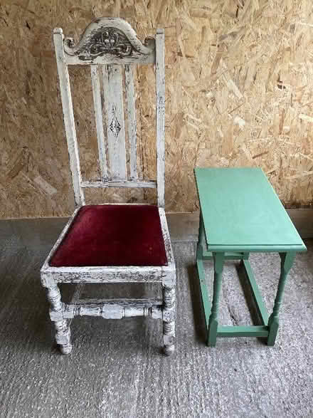 Photo of free A chair for restoration and a table (Presteigne LD8) #1