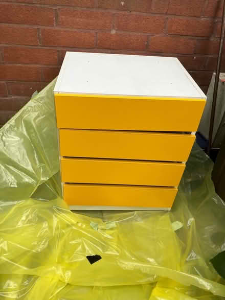 Photo of free 4 drawer yellow chest of drawers (E9) #1
