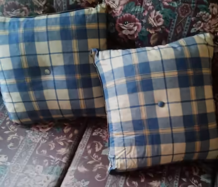 Photo of free 2 seater settee with cushions (Salford) #1