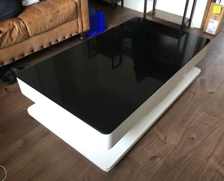 Photo of free Large coffee table black glass top (Stevenage SG1) #1