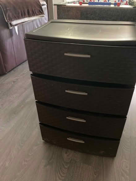 Photo of free Plastic wicker look drawers (N E Oakville.) #1