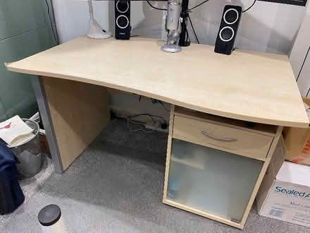 Photo of free Desk with drawer and cupboard (Hockley Port B18) #1