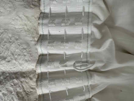 Photo of free Cream jacquard pattern curtains (Burton green) #4