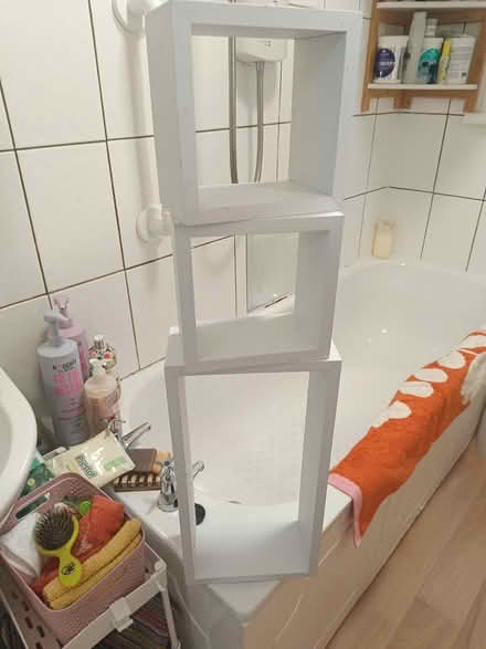 Photo of free 3 matching floating white shelves (Boswall EH5) #2