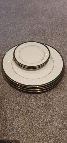 Photo of free 7 gold rimmed plates (Tivoli GL50) #1